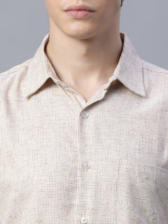 Men’s Cotton Regular Fit Excel Shirt Khaki