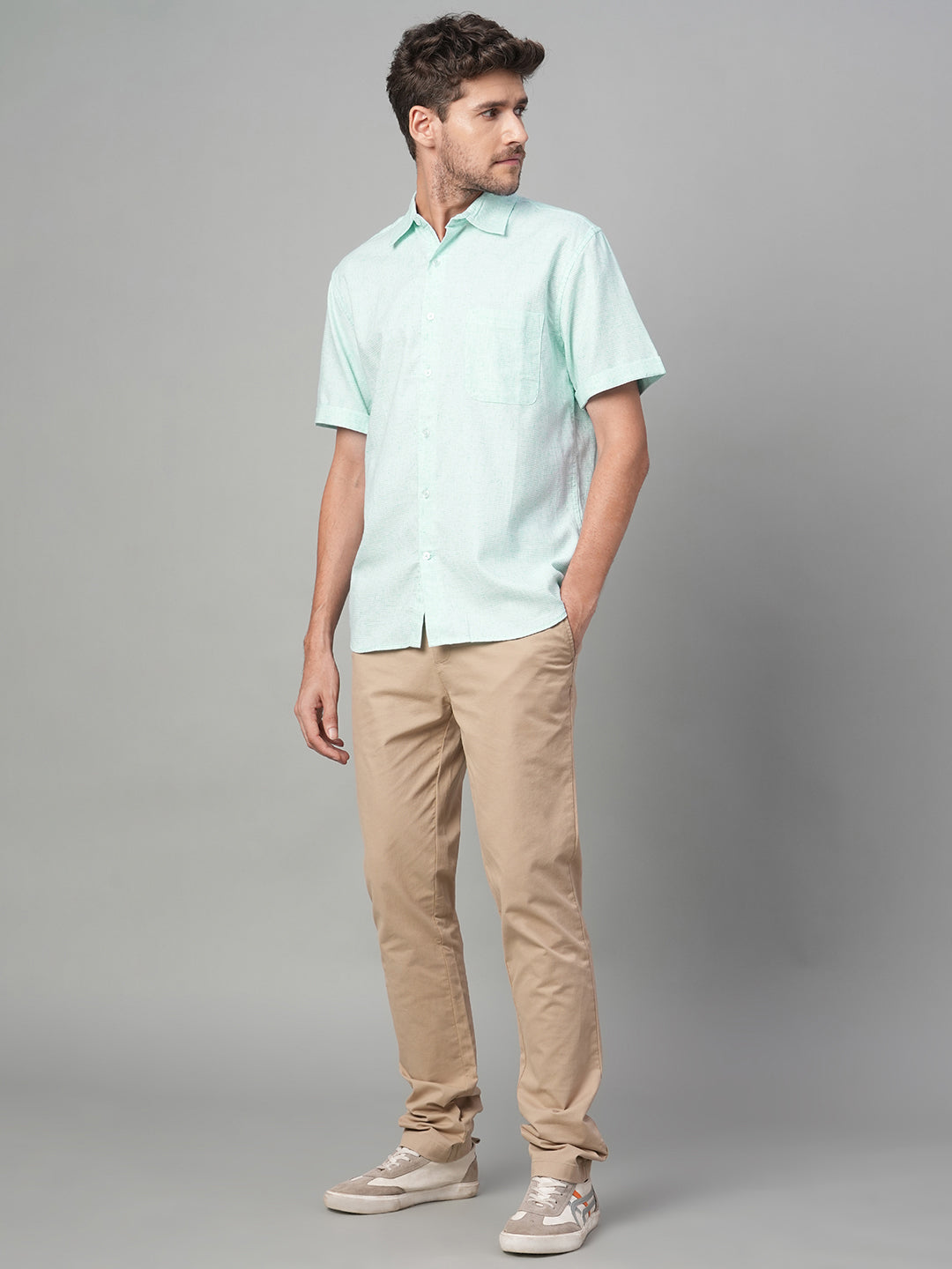 Men's Mint Cotton Excel Regular Fit Shirt