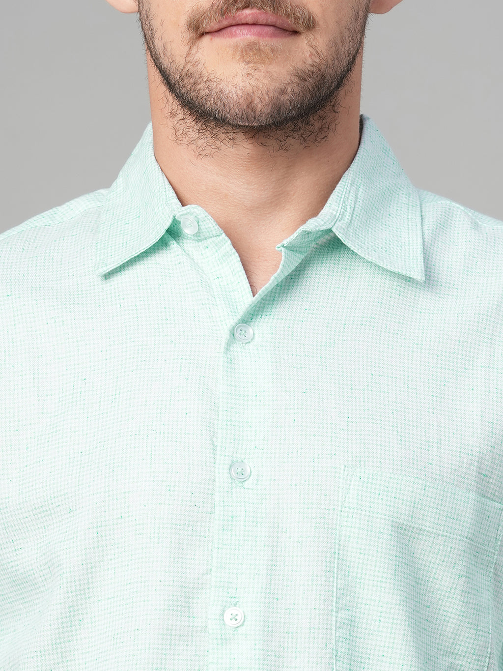 Men's Mint Cotton Excel Regular Fit Shirt