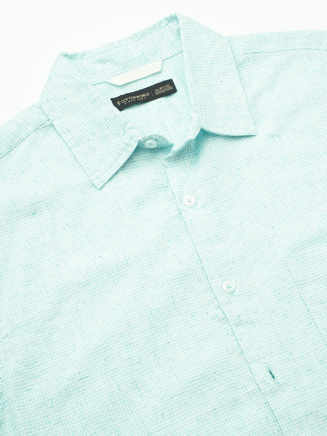 Men's Mint Cotton Excel Regular Fit Shirt