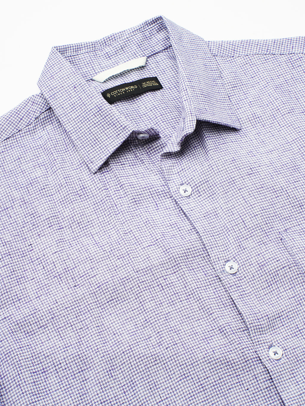 Men's Navy Cotton Excel Regular Fit Shirt