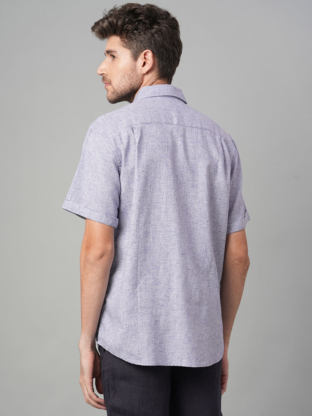 Men's Navy Cotton Excel Regular Fit Shirt