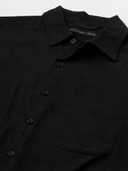 Men's Black 100% Cotton Regular Fit Shirt