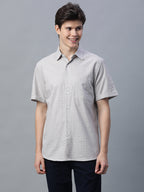 Men's Green 100% Cotton Regular Fit Shirt