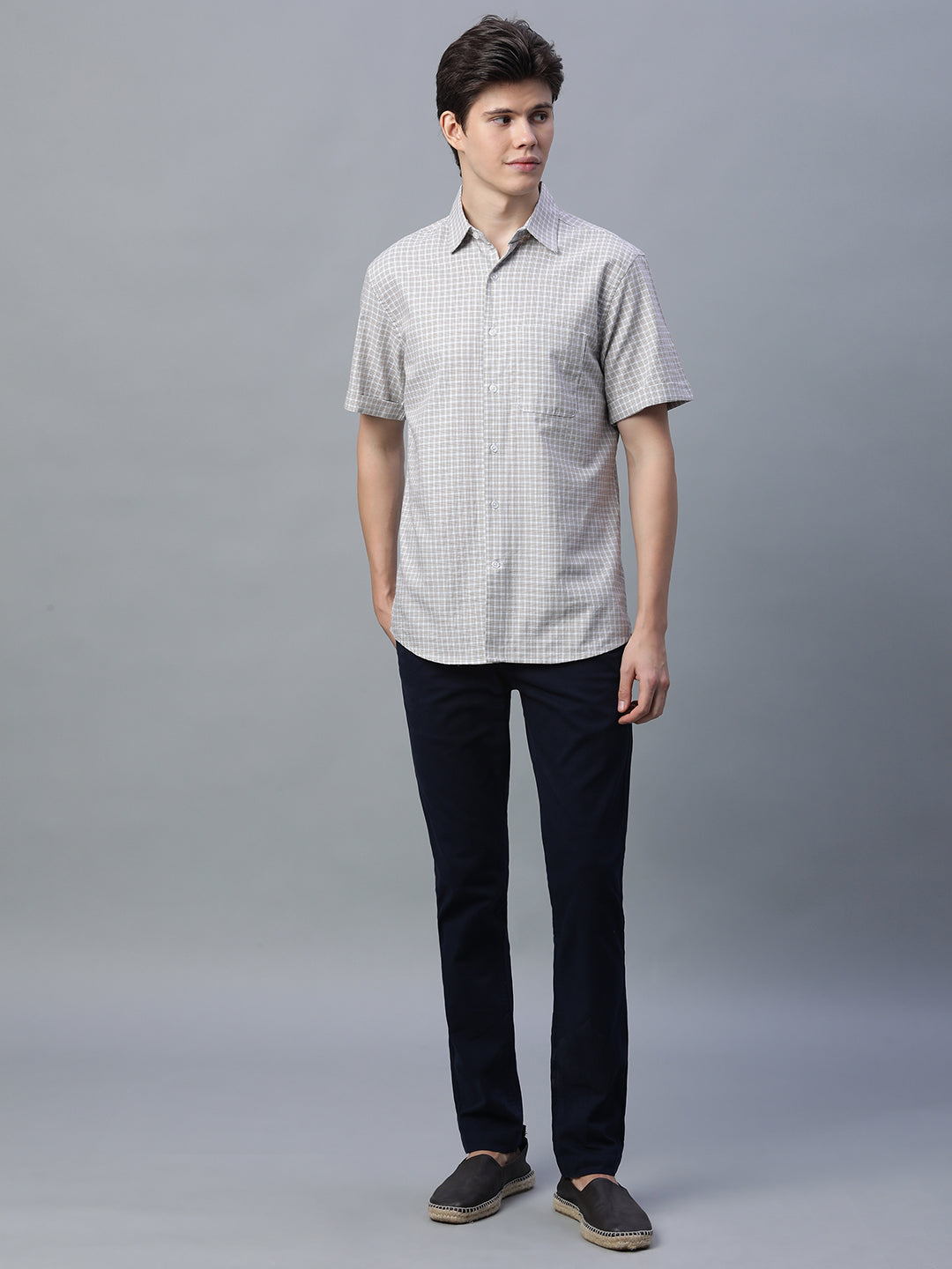 Men's Green 100% Cotton Regular Fit Shirt