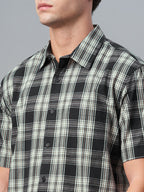 Men's Black 100% Cotton Regular Fit Shirt