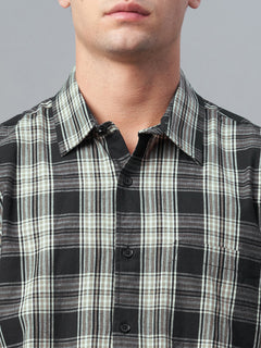 Men’s Cotton Regular Fit Short Sleeve Pocket Shirt Black