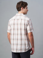 Men's White 100% Cotton Regular Fit Shirt