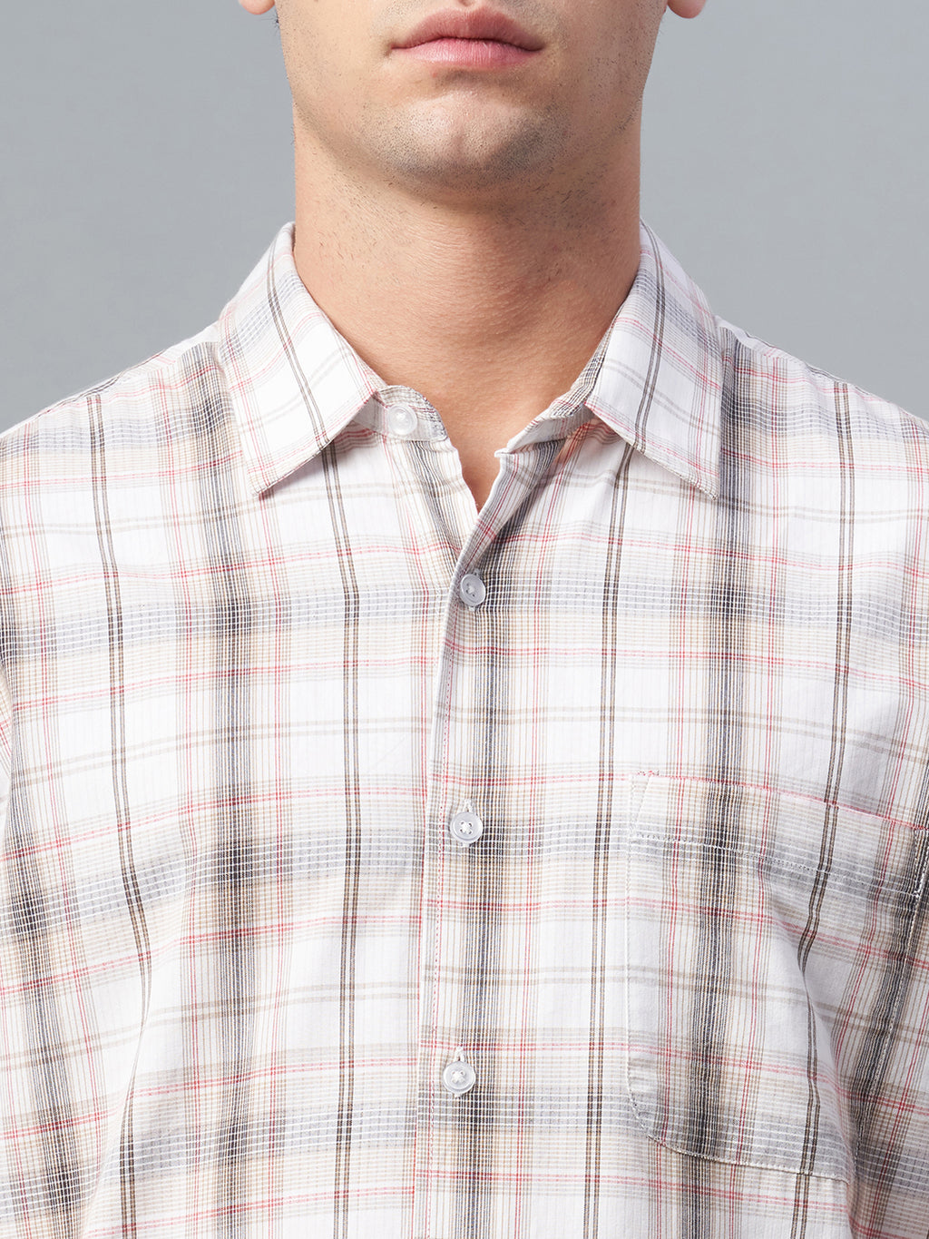 Men's White 100% Cotton Regular Fit Shirt