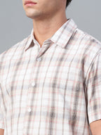Men's White 100% Cotton Regular Fit Shirt