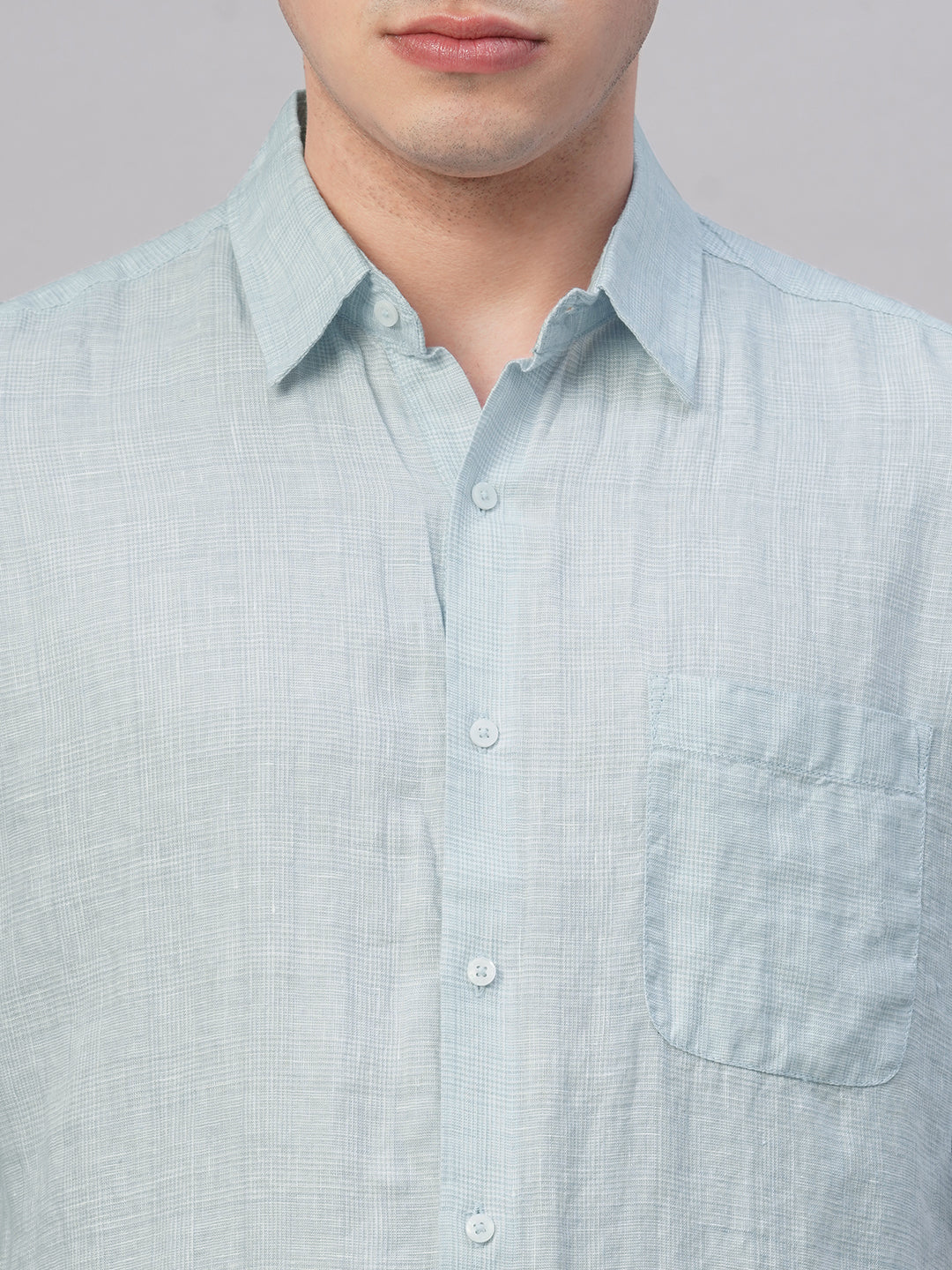 Men's Sky 100% Linen Regular Fit Shirt