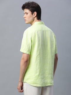 Men’s Linen Regular Fit Shirt Lime