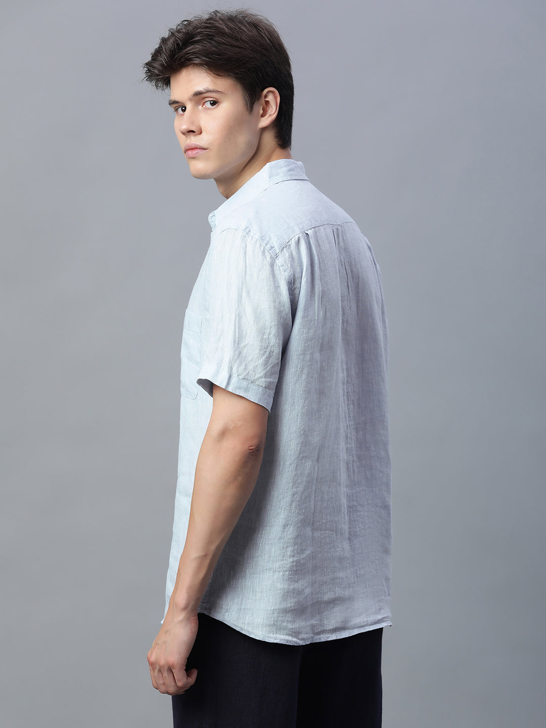 Men's Sky 100% Linen Regular Fit Shirt