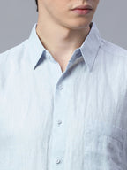 Men's Sky 100% Linen Regular Fit Shirt
