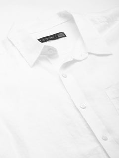 Men’s Pure Linen Regular Fit Shirt White