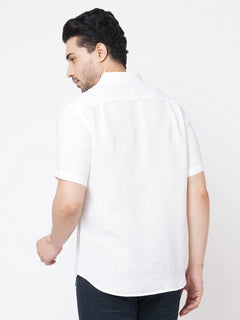 Men’s Pure Linen Regular Fit Shirt White