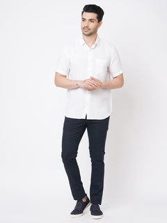 Men’s Pure Linen Regular Fit Shirt White