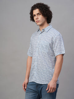 Men’s Linen Lyocell Regular Fit Shirt Navy