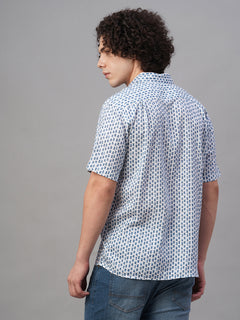 Men’s Linen Lyocell Regular Fit Shirt Navy