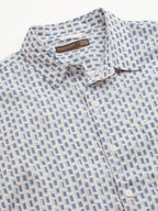 Men's Navy Lyocell Linen Regular Fit Shirt