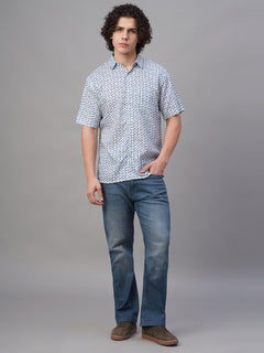 Men’s Linen Lyocell Regular Fit Shirt Navy