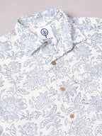 Men's Blue 100% Cotton Regular Fit Shirt