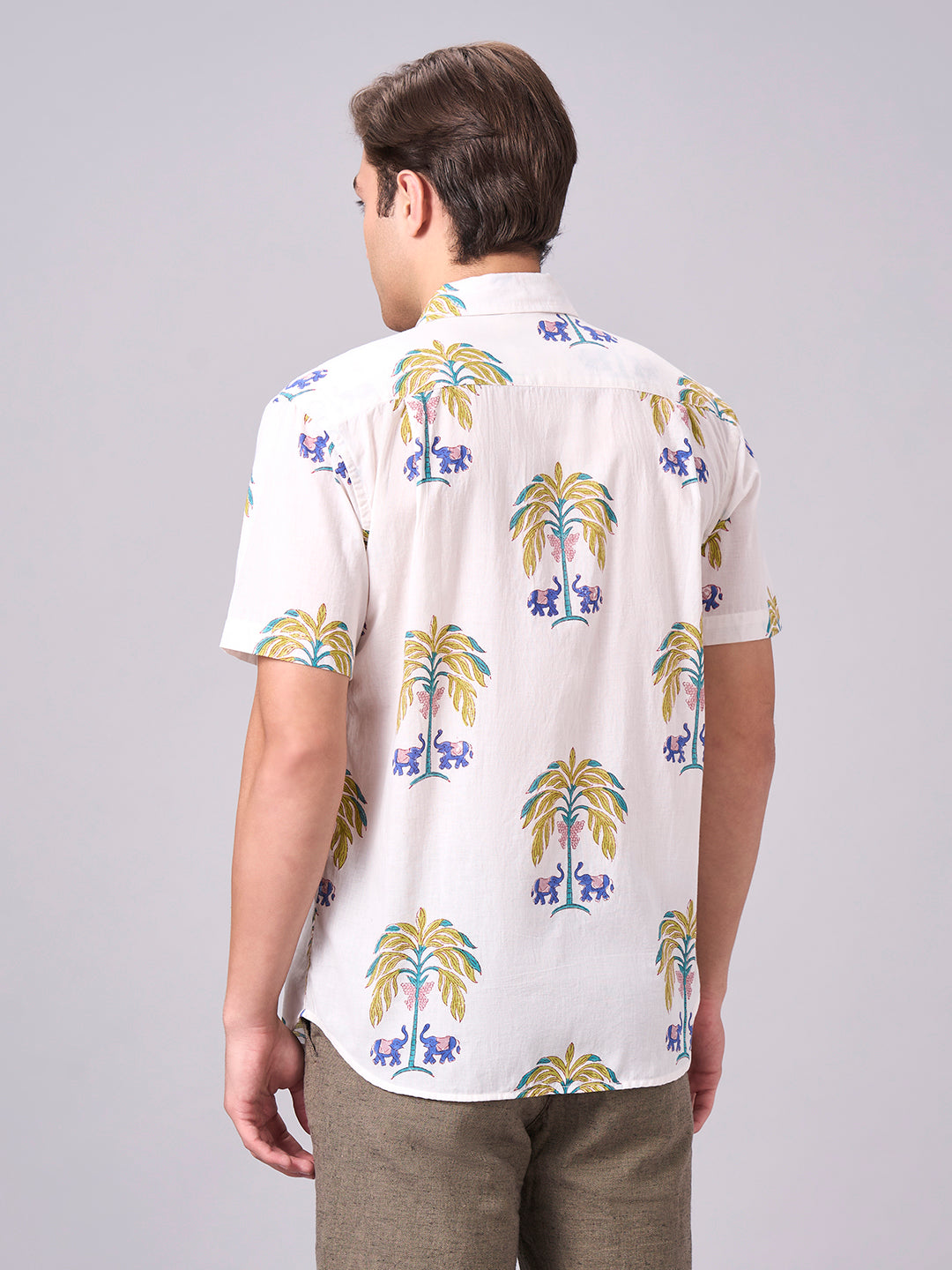 Men's Natural 100% Cotton Regular Fit Shirt