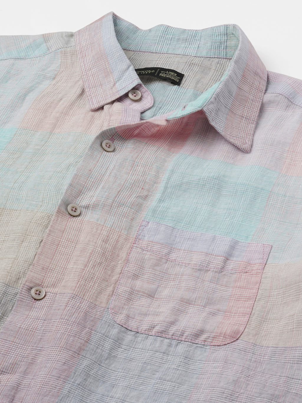 Men's Multi 100% Linen Regular Fit Shirt