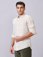 Men's Natural Linen Cotton Regular Fit Shirt