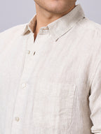 Men's Natural Linen Cotton Regular Fit Shirt