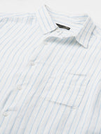 Men's 100% Linen Regular Fit Full Sleeves Shirt Blue