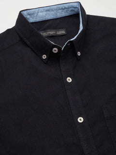 Men’s Cotton Regular Fit Oxford Shirt Black