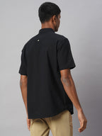 Men's Black Oxford 100% Cotton Regular Fit Shirt