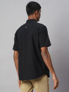 Men’s Cotton Regular Fit Oxford Shirt Black