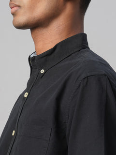 Men’s Cotton Regular Fit Oxford Shirt Black