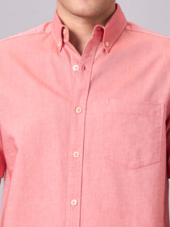 Men’s Cotton Regular Fit Half Sleeve Shirt Brick
