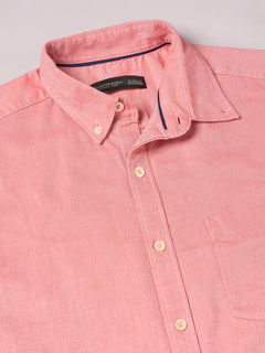 Men’s Cotton Regular Fit Half Sleeve Shirt Brick