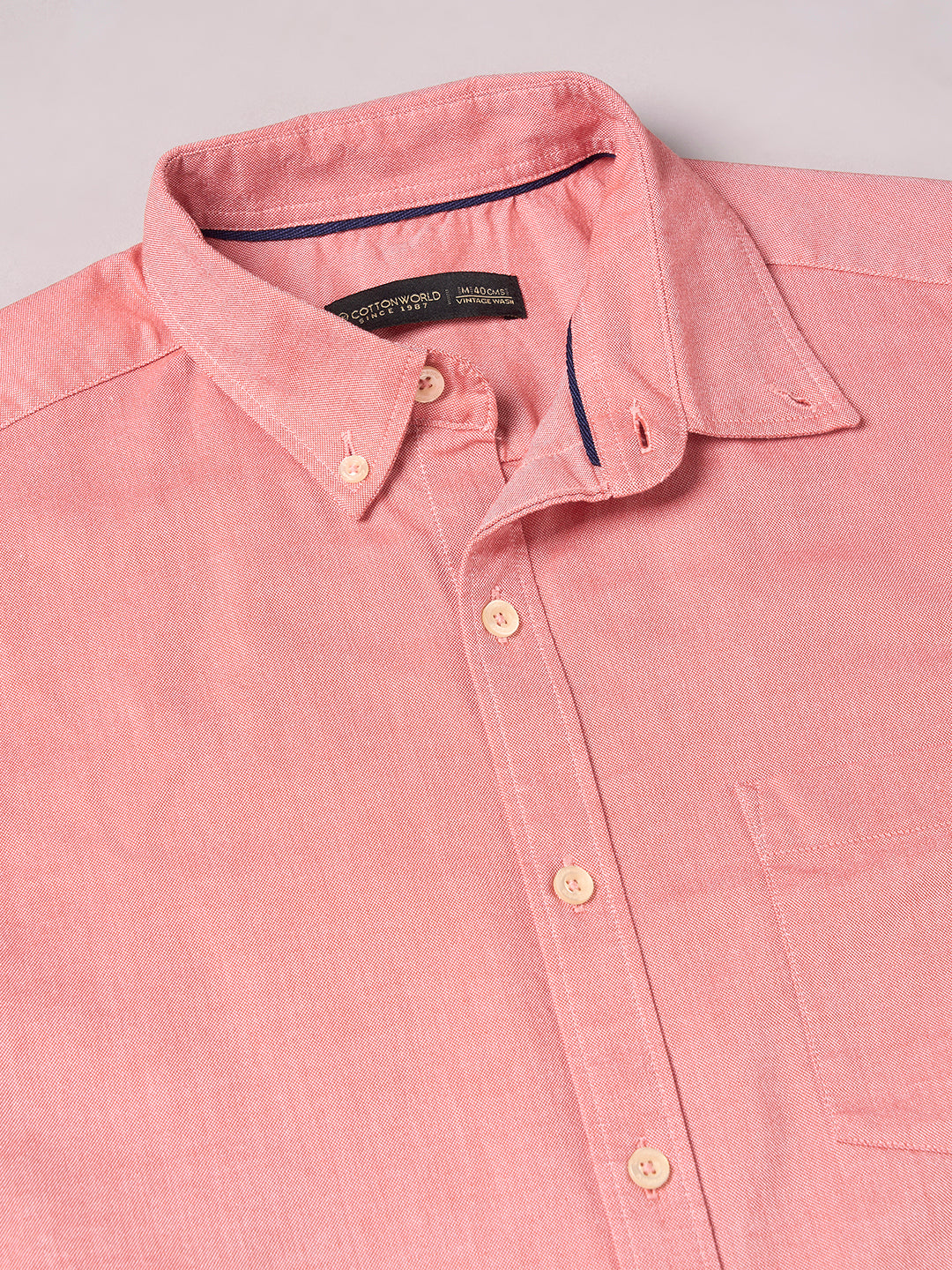 Men's Brick 100% Cotton Regular Fit Shirt