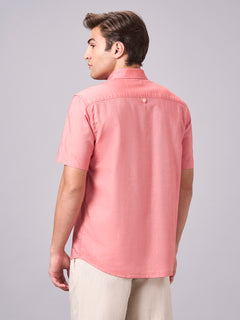 Men’s Cotton Regular Fit Half Sleeve Shirt Brick