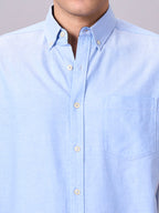 Men's Sky 100% Cotton Regular Fit Shirt