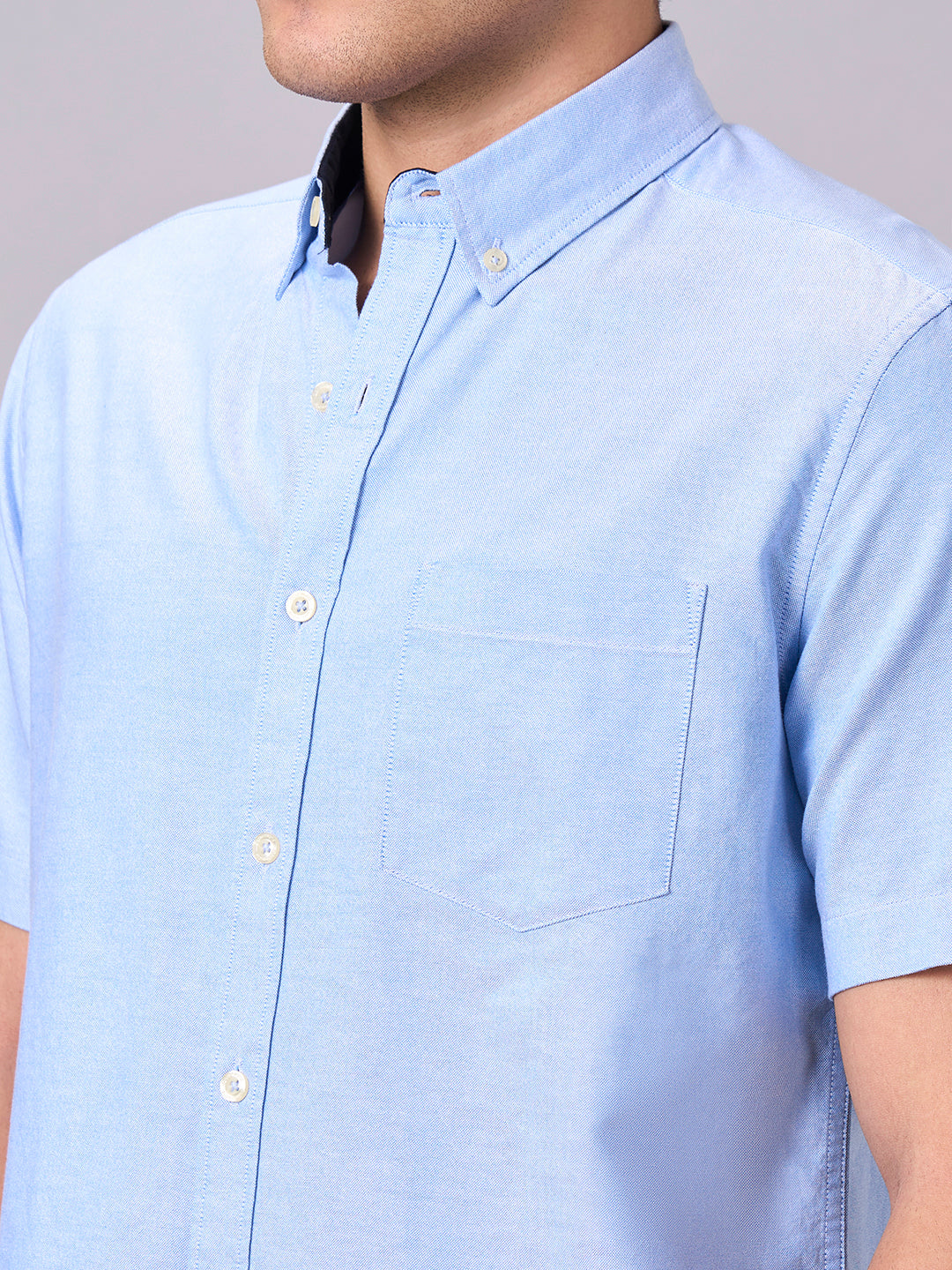 Men's Sky 100% Cotton Regular Fit Shirt