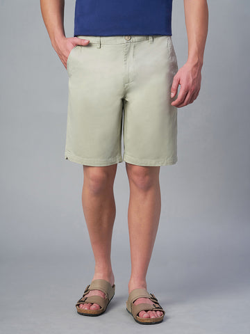 Men’s Cotton Lycra Regular Fit Short Light Green
