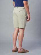 Men's Green Cotton Lycra Regular Fit Shorts Light