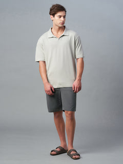 Men's Cotton Lycra Regular Fit Drawstring Shorts Navy