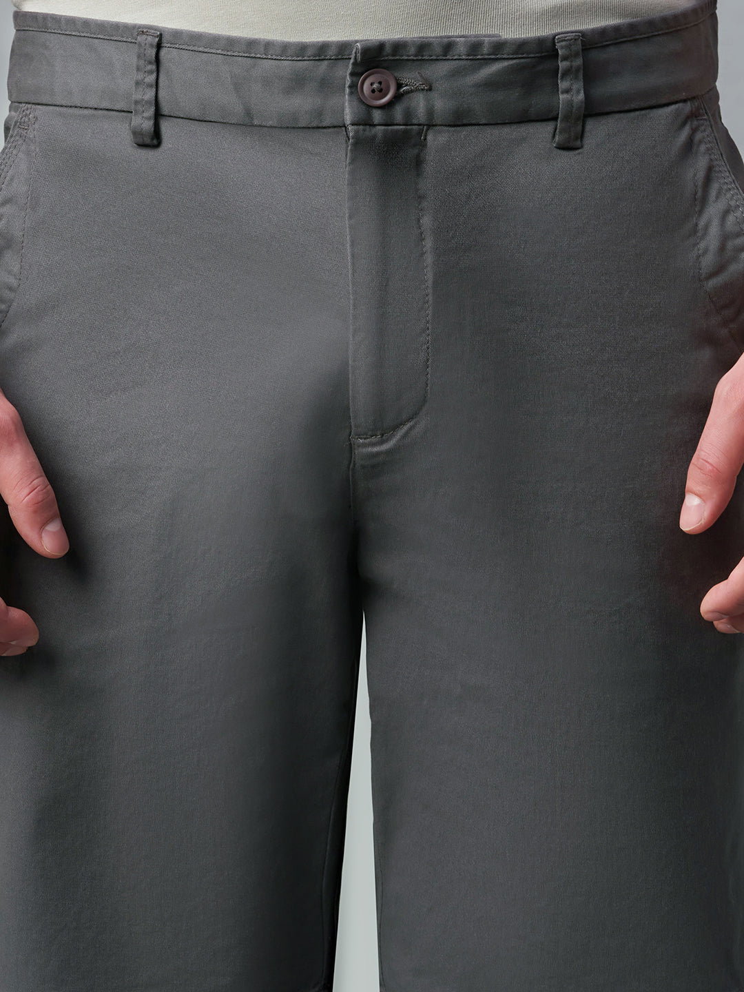 Men's Navy Cotton Lycra Regular Fit Shorts