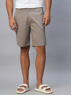 Men’s Cotton Lycra Regular Fit Short Light Brown