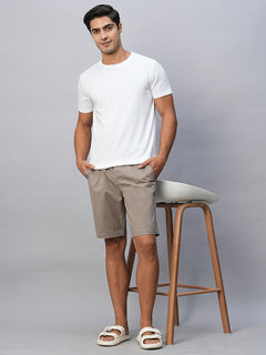 Men’s Cotton Lycra Regular Fit Short Light Brown