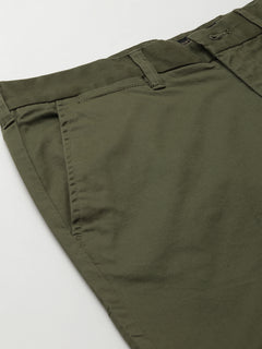 Men’s Cotton Lycra Regular Fit Longline Short Olive