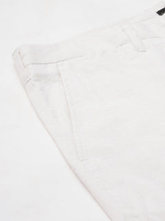 Men’s Linen Viscose Regular Fit Short White