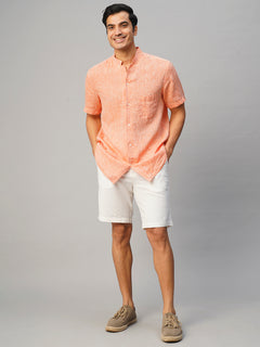 Men’s Linen Viscose Regular Fit Short White